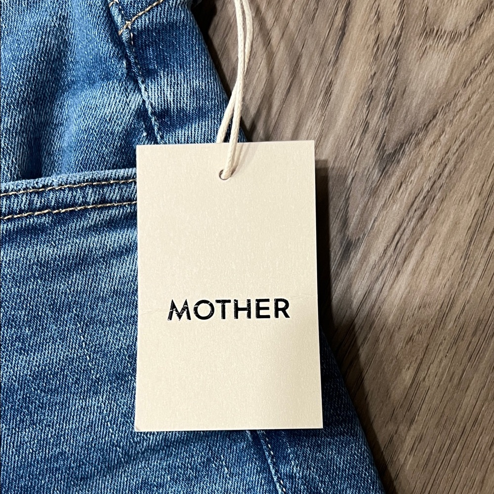 MOTHER Straight Leg Jeans in Classic Denim - Picture 4 of 9